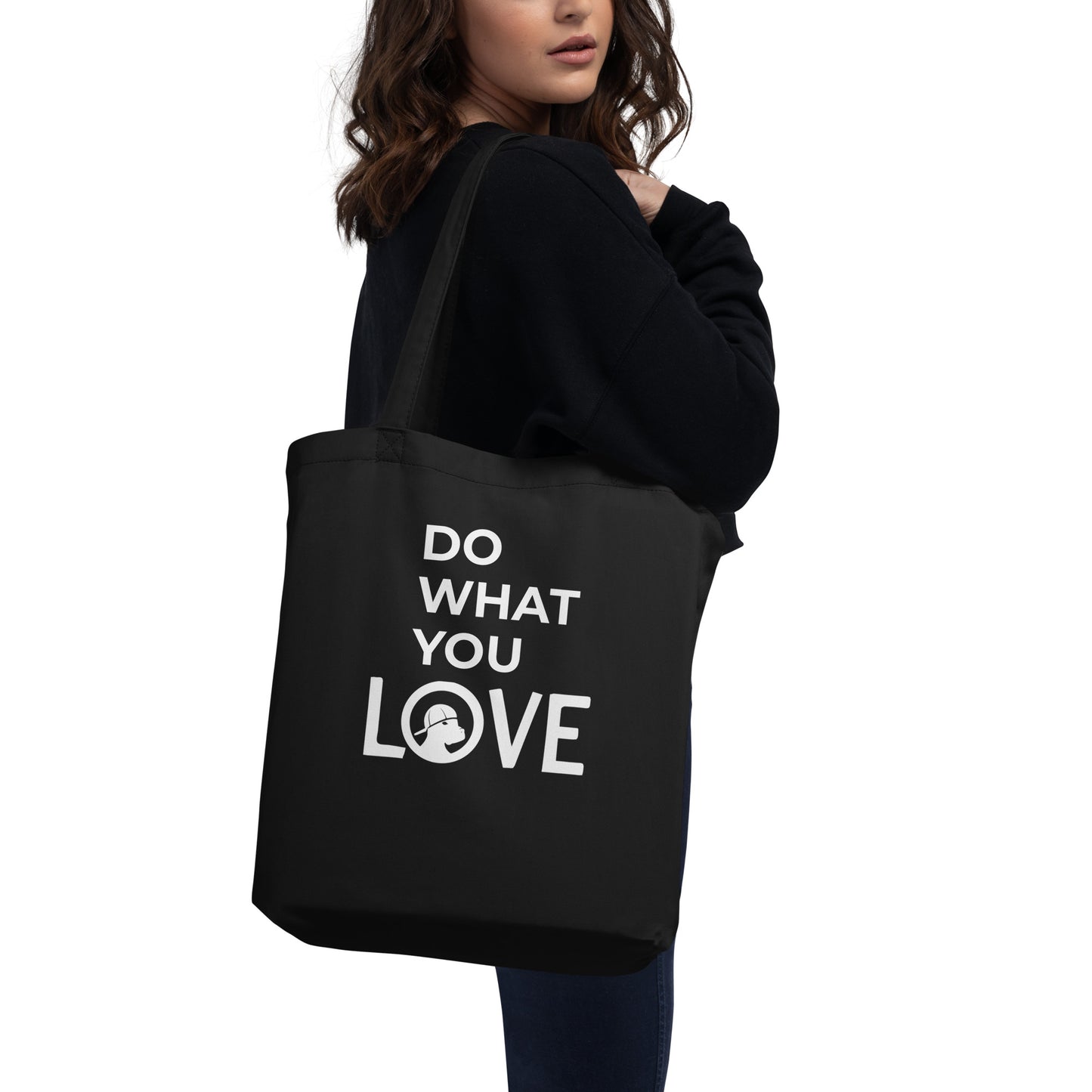 LOVE black eco tote bag