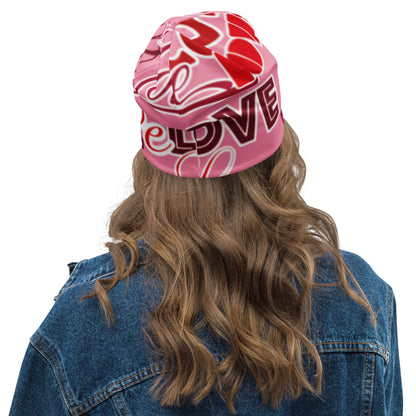 LOVE Print Beanie