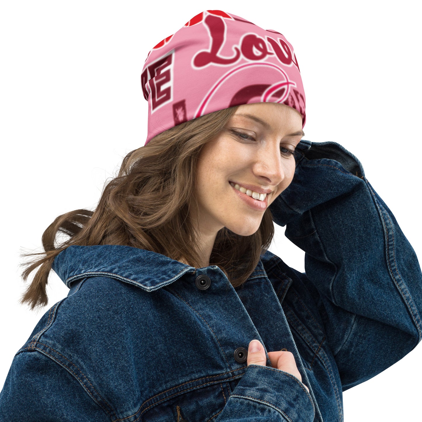 LOVE Print Beanie