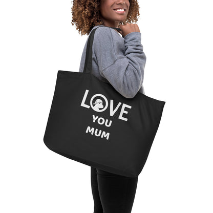 LOVE Large organic tote bag