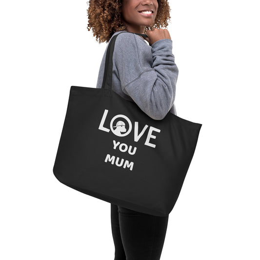 LOVE Large organic tote bag