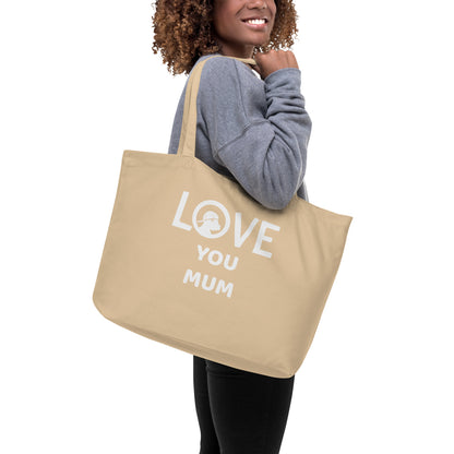 LOVE Large organic tote bag