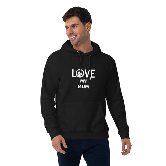 LOVE Unisex eco raglan hoodie