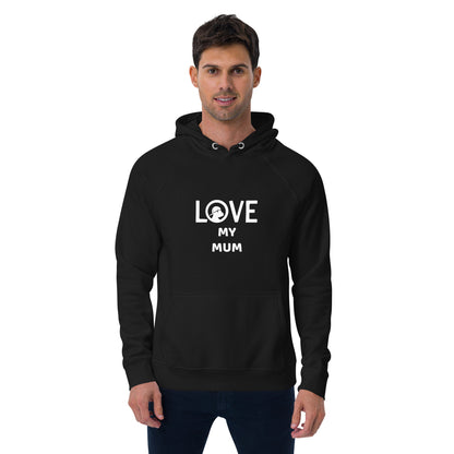 LOVE Unisex eco raglan hoodie