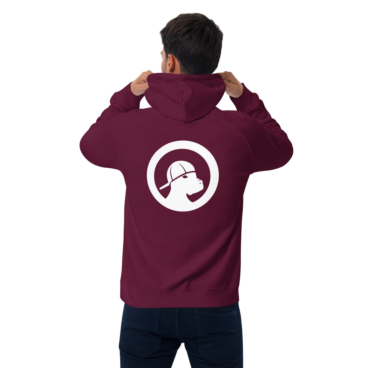 LOVE Unisex eco raglan hoodie
