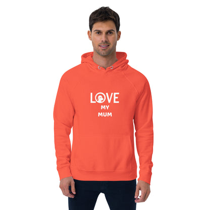 LOVE Unisex eco raglan hoodie