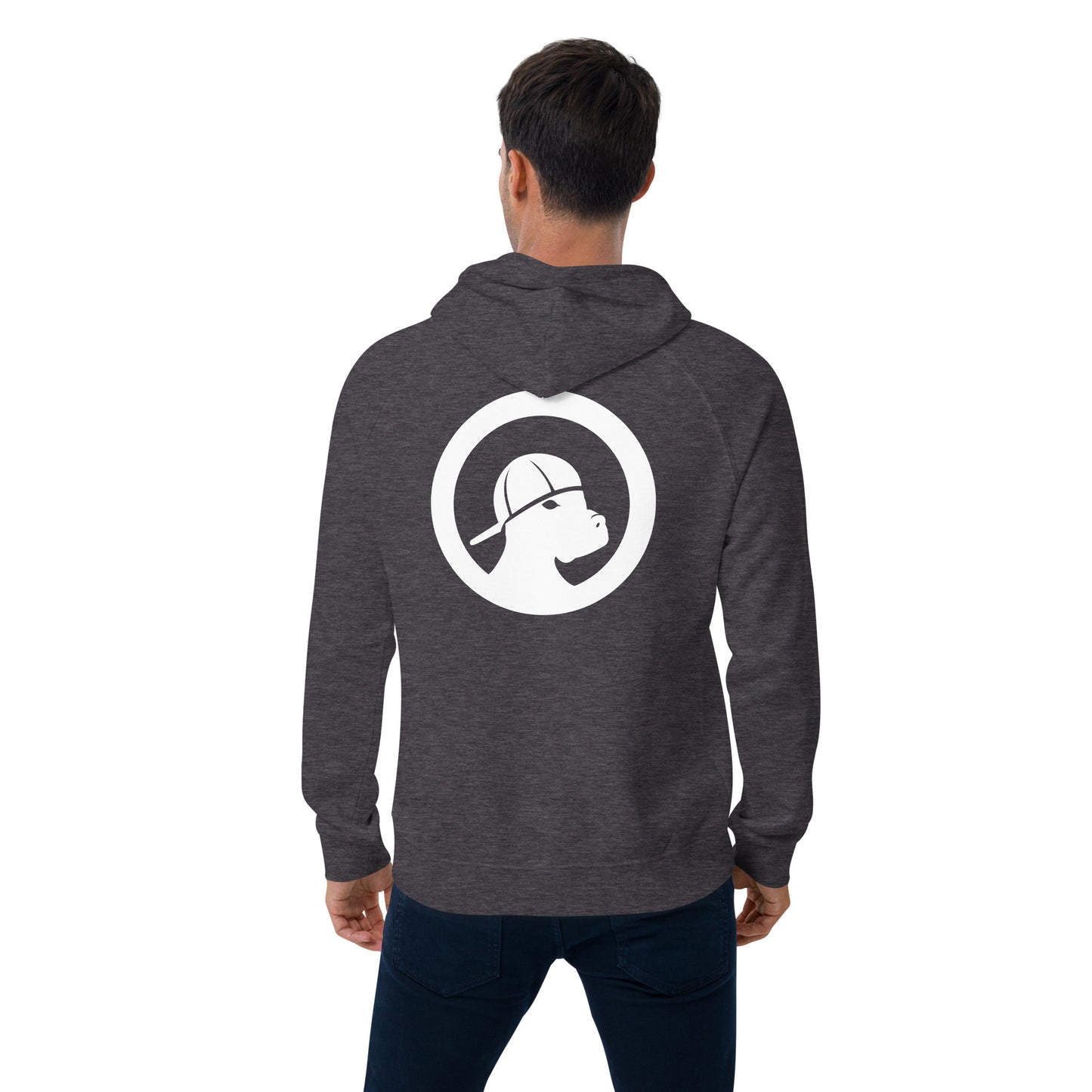 LOVE Unisex eco raglan hoodie