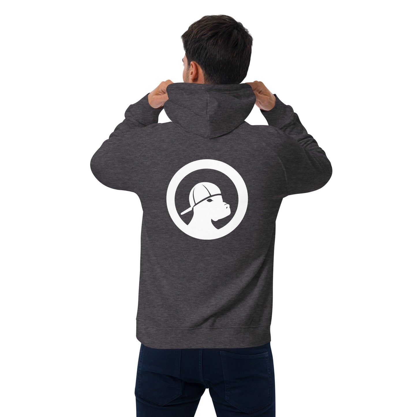 LOVE Unisex eco raglan hoodie