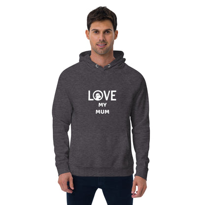LOVE Unisex eco raglan hoodie
